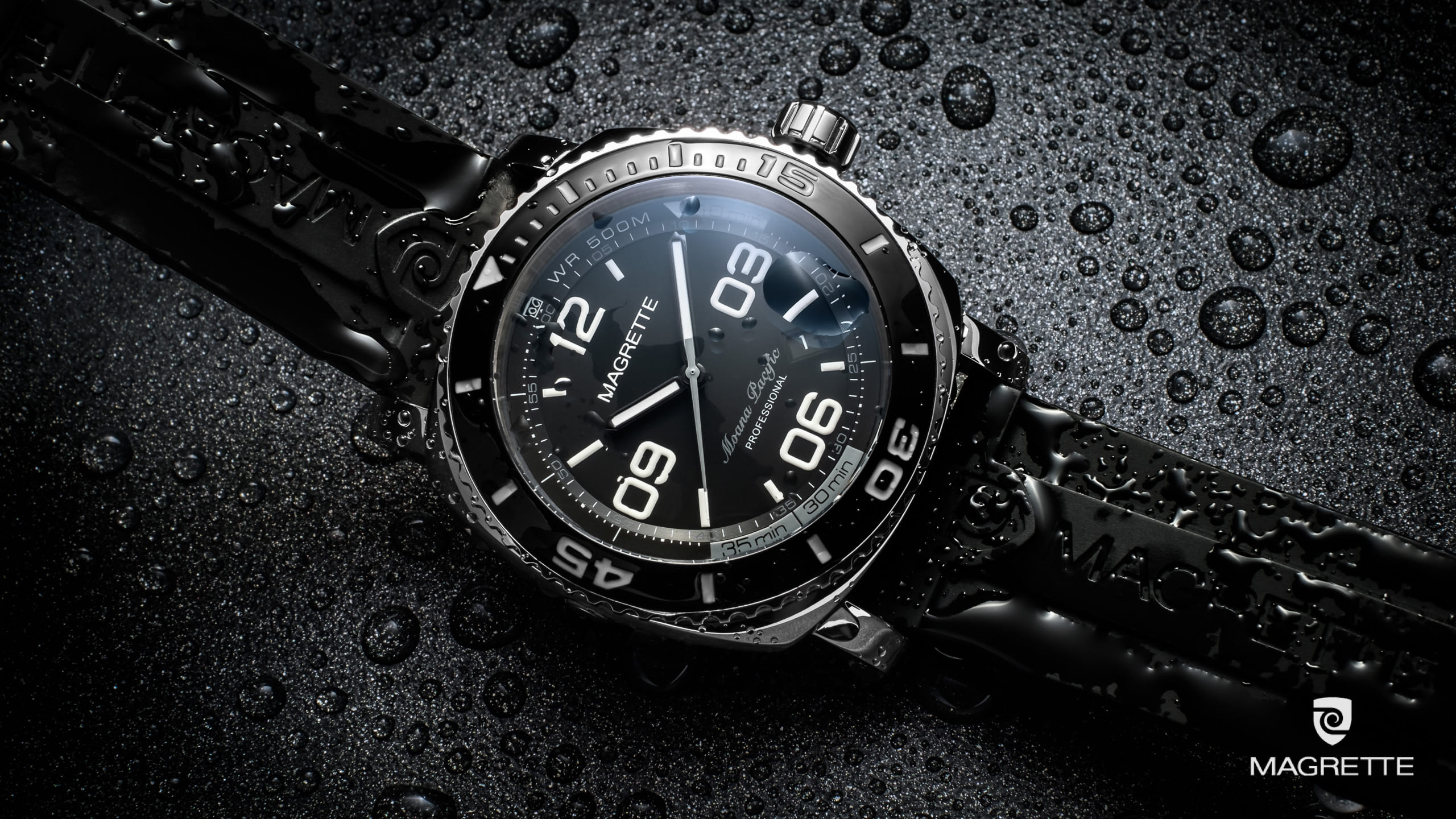 Magrette Timepeices -  moanapacific black wet3