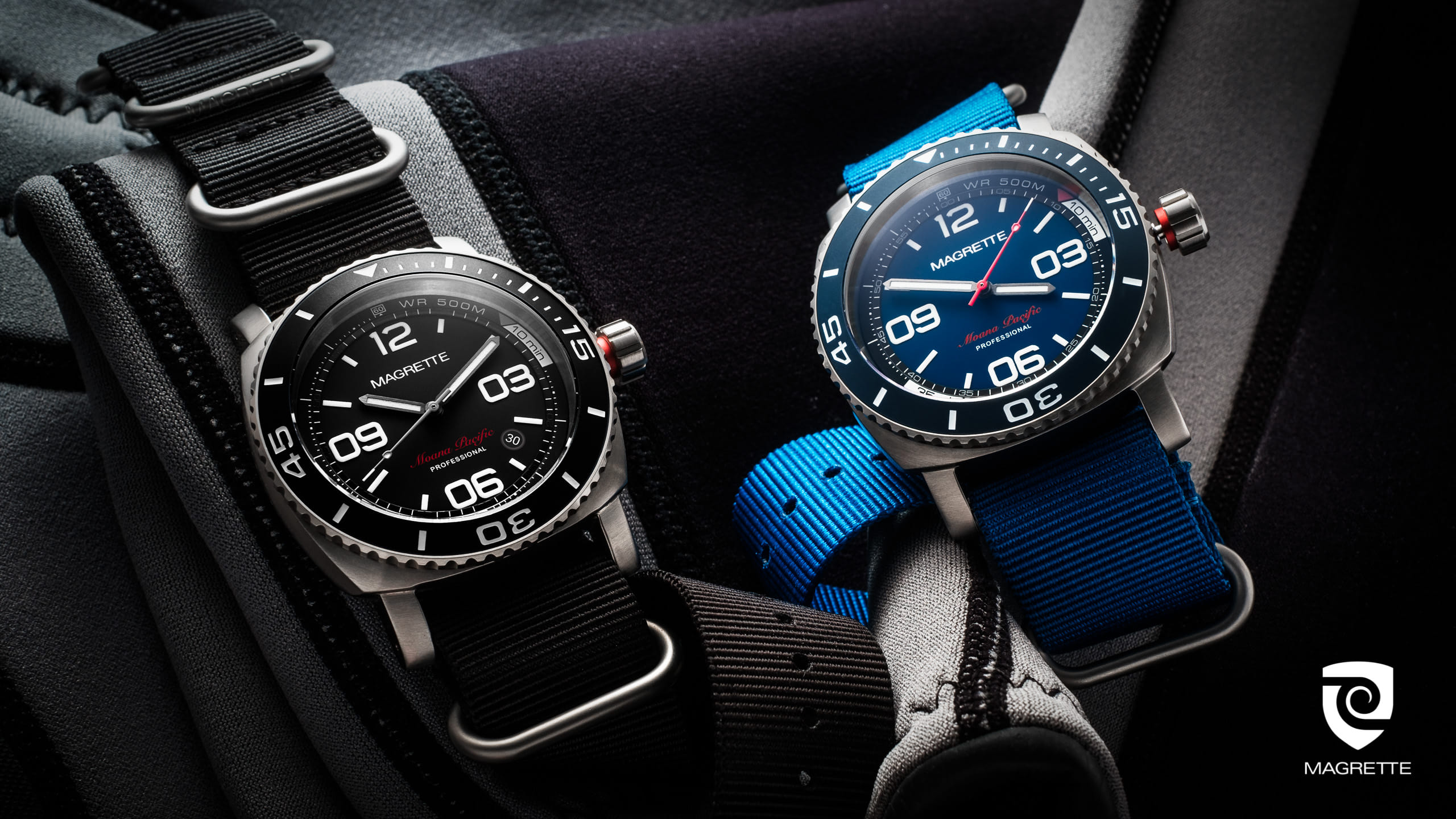 Magrette Timepeices -  mpp titanium blackblue