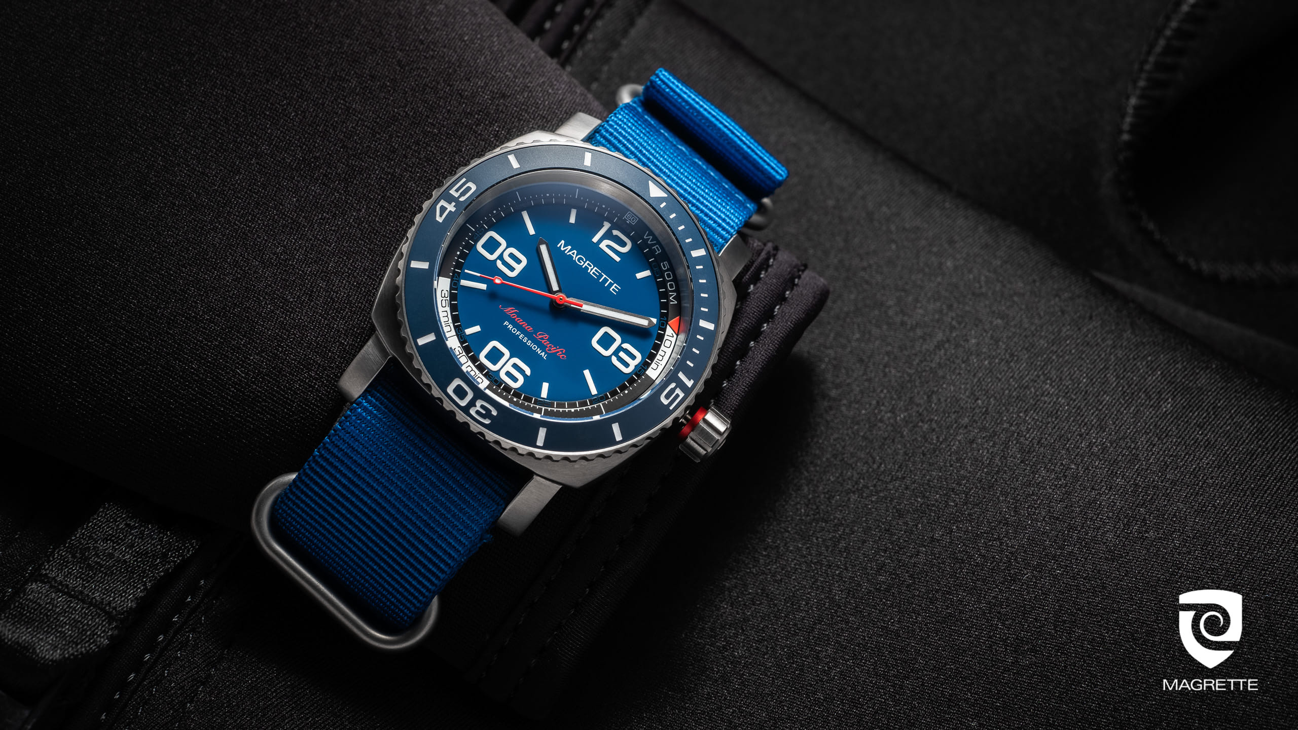 Magrette Timepeices -  mpp titanium blue wetsuit