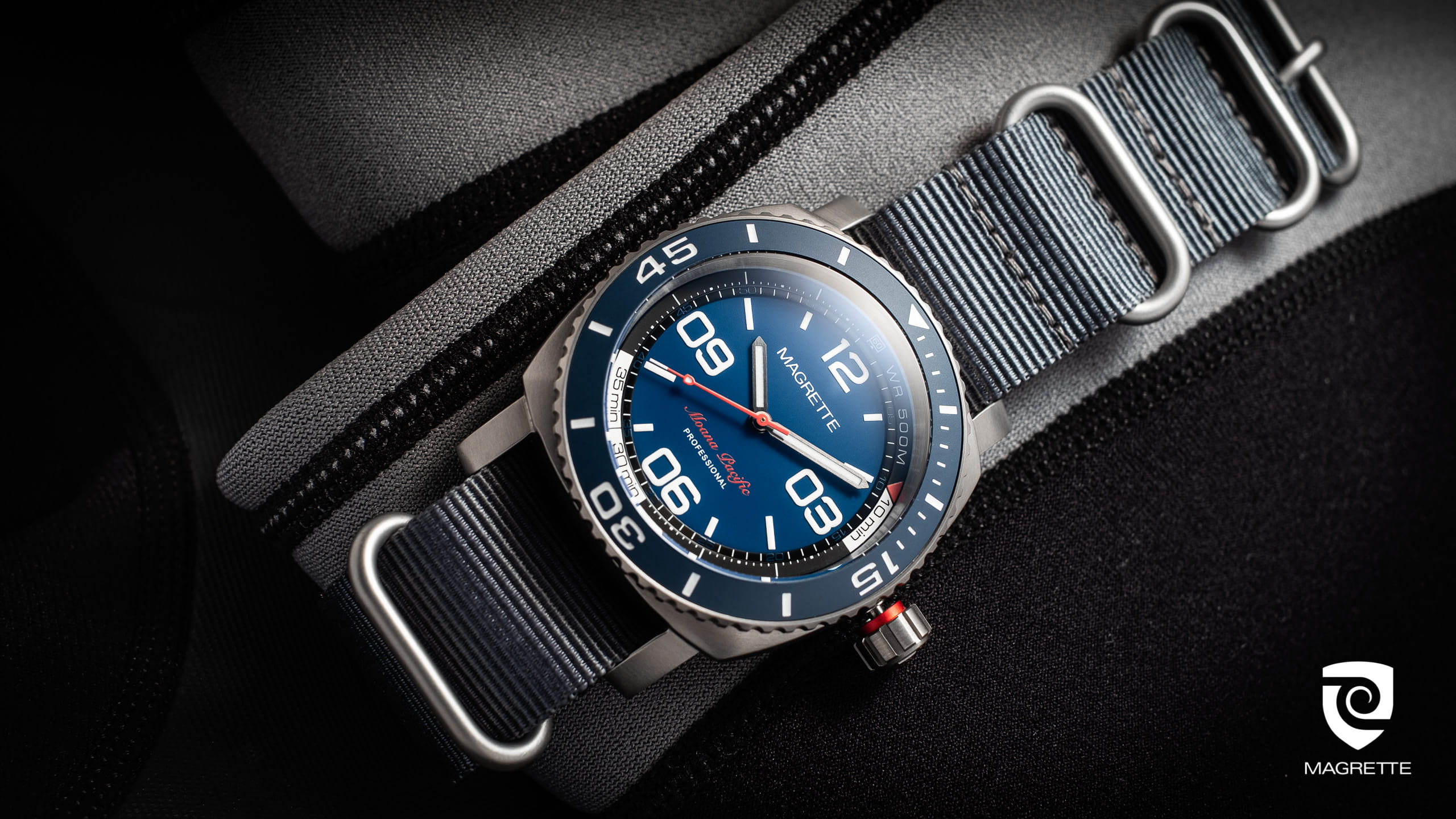 Magrette Timepeices -  mpp titanium gunmetalZULU