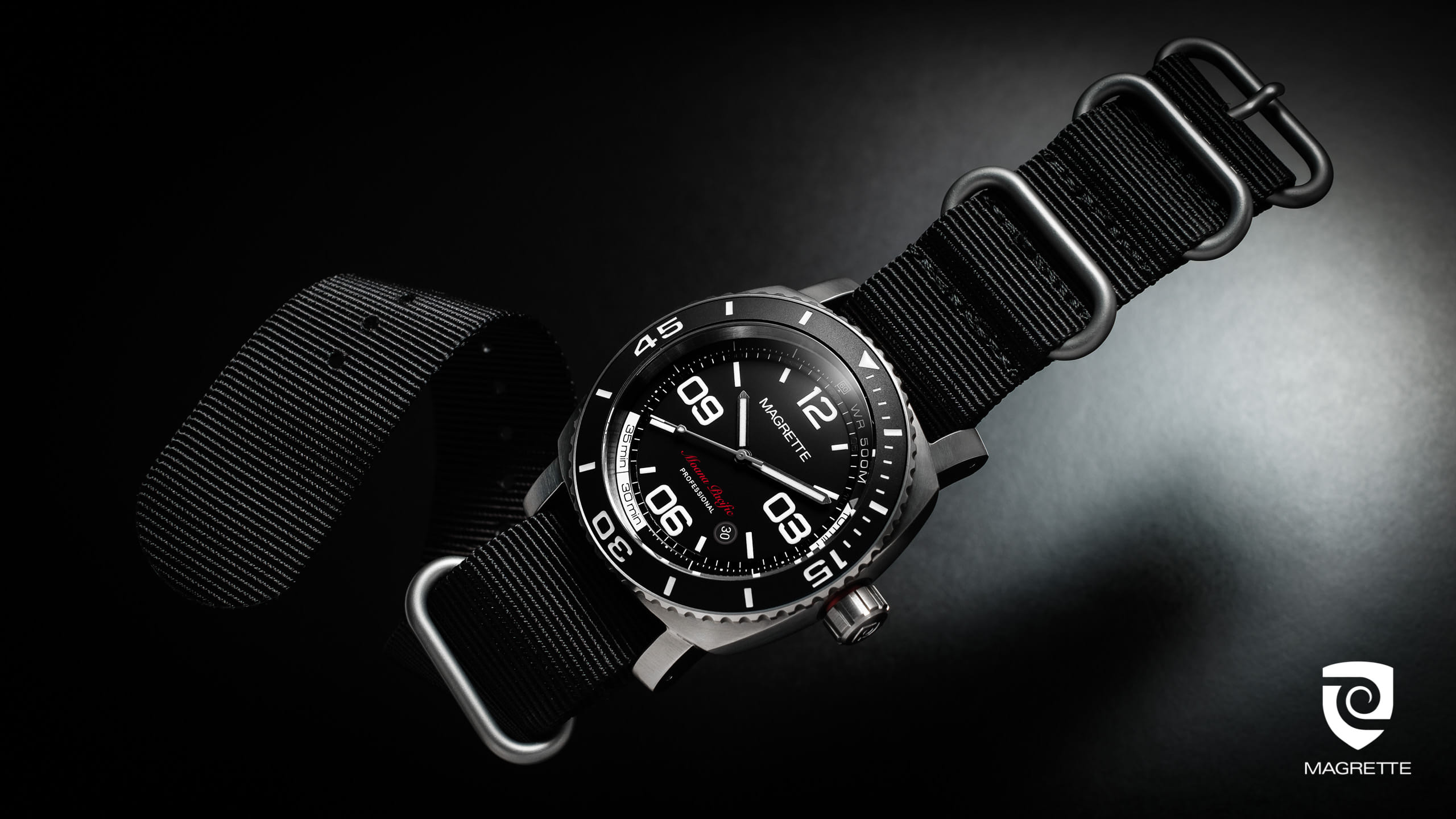 Magrette Timepeices -  mpp titanium twist black