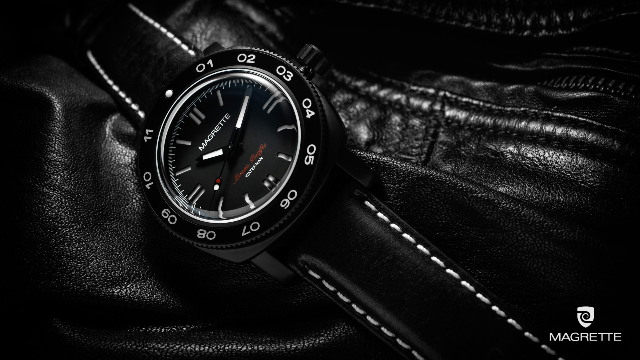 Magrette Timepeices -  waterman PVD black black 