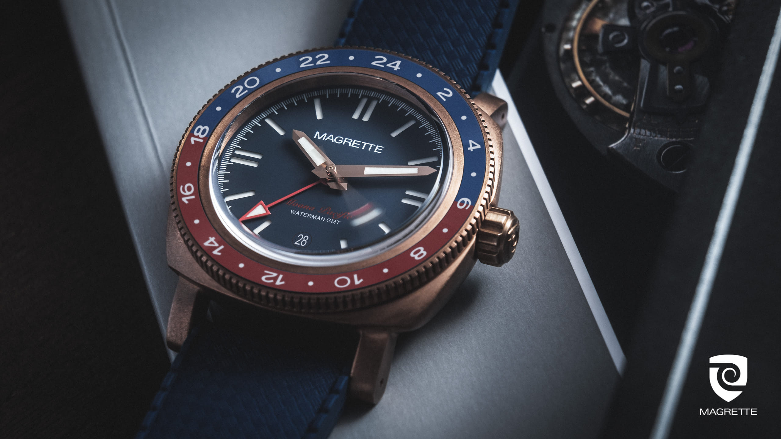 Magrette Timepeices -  waterman bronze GMT lifestyle