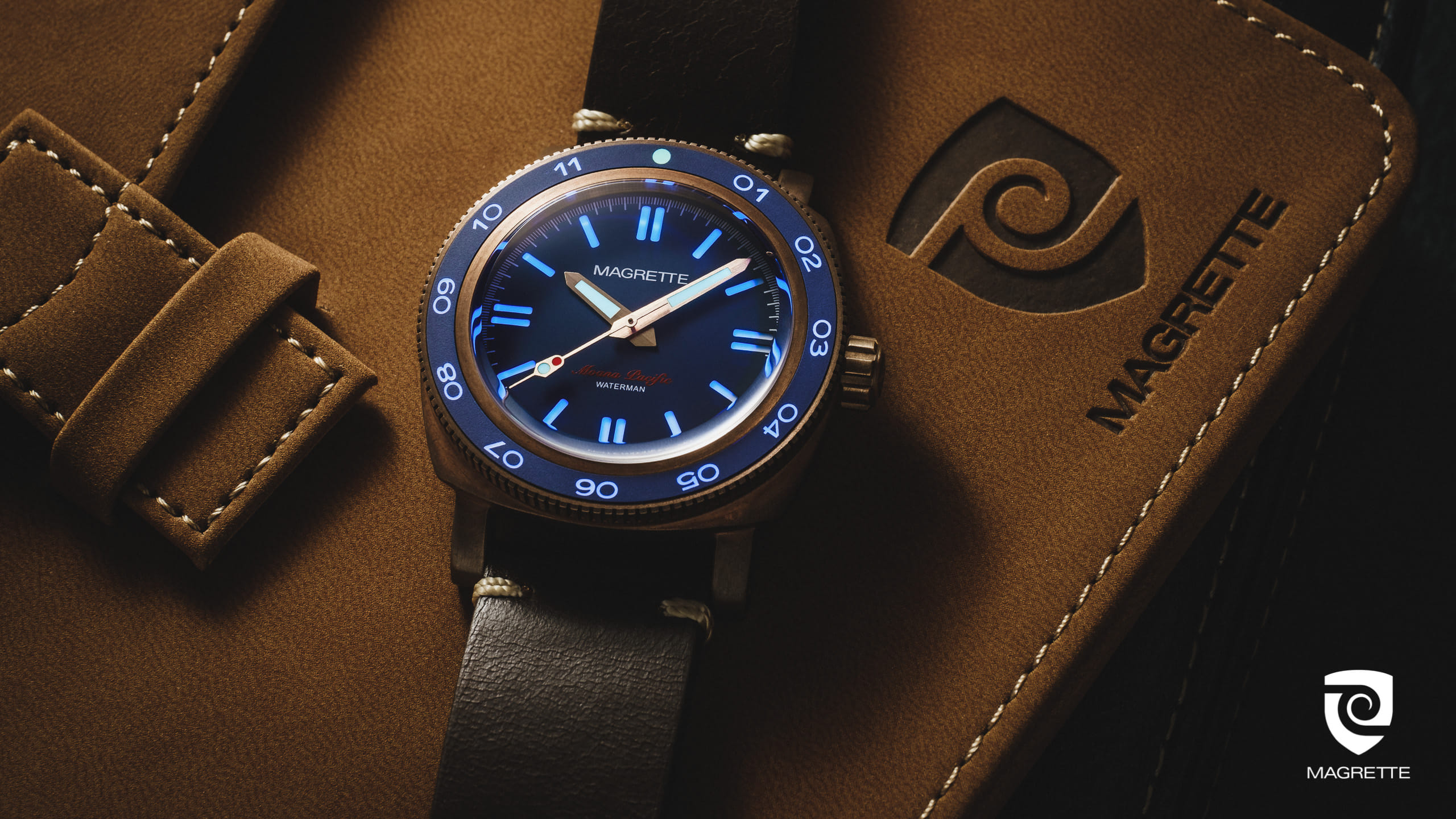Magrette Timepeices -  waterman bronze lume