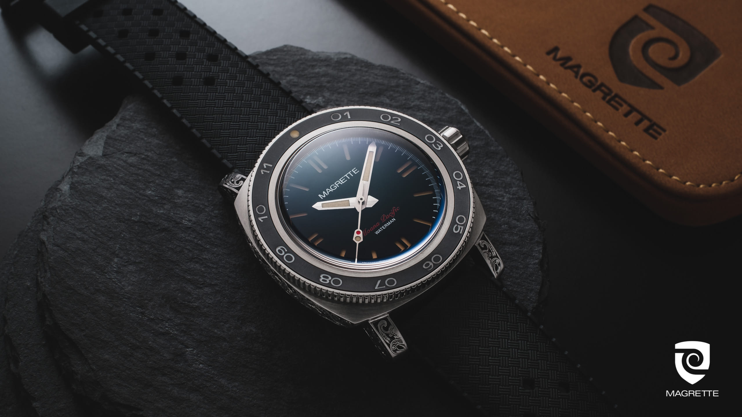 Magrette Timepeices -  waterman kaitiake dark