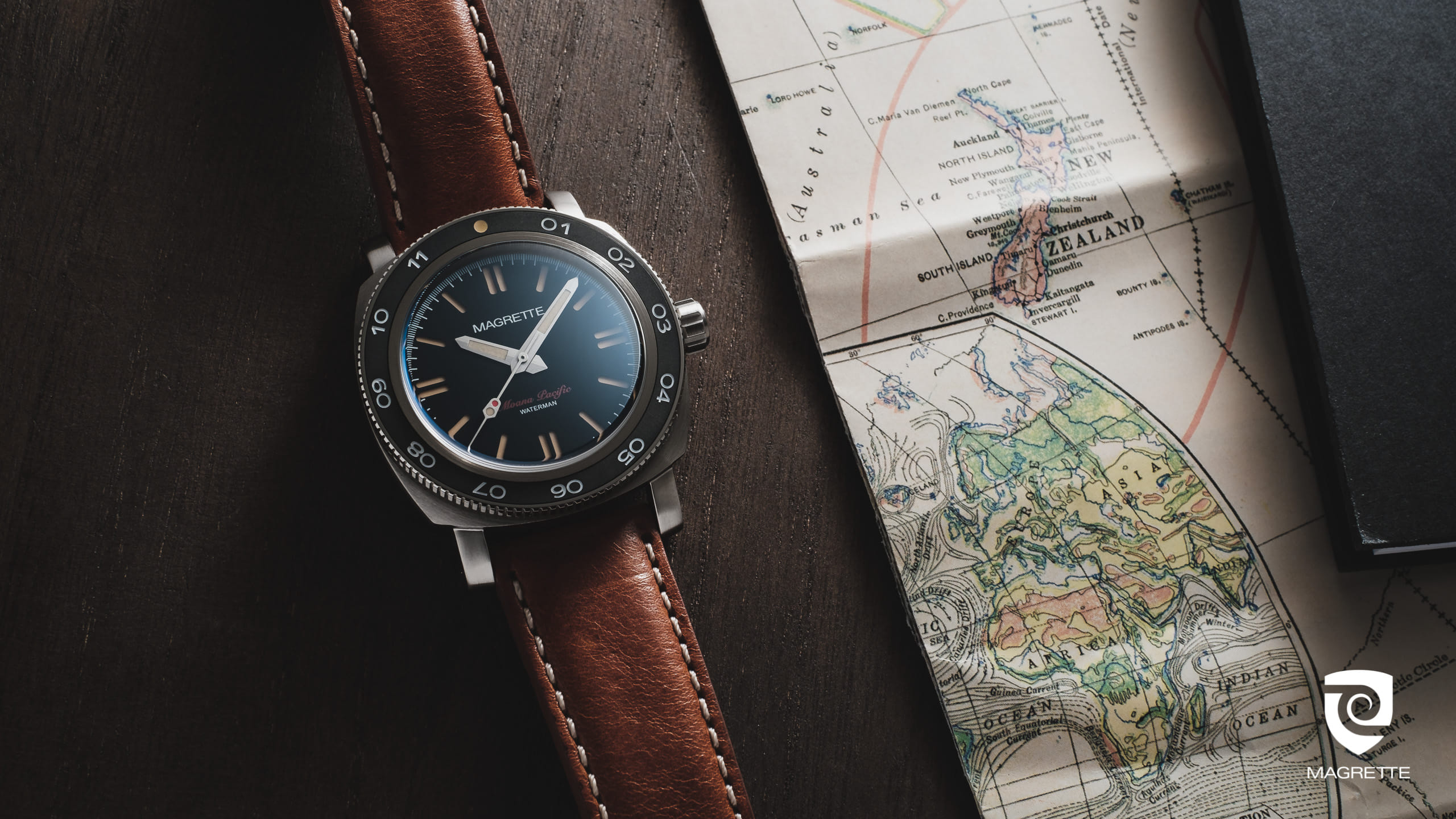 Magrette Timepeices -  waterman vintage map